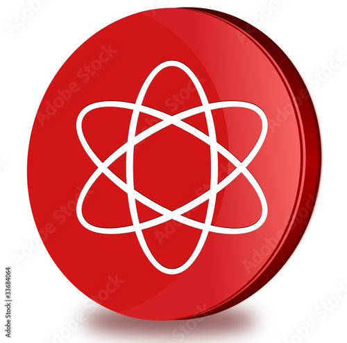 Atom glossy icon