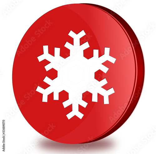 Snowflake glossy icon