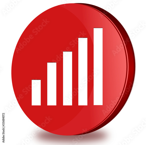 Histogram glossy icon
