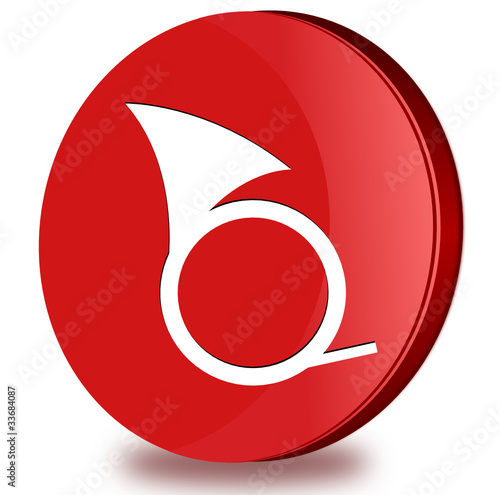 Trumpet glossy icon