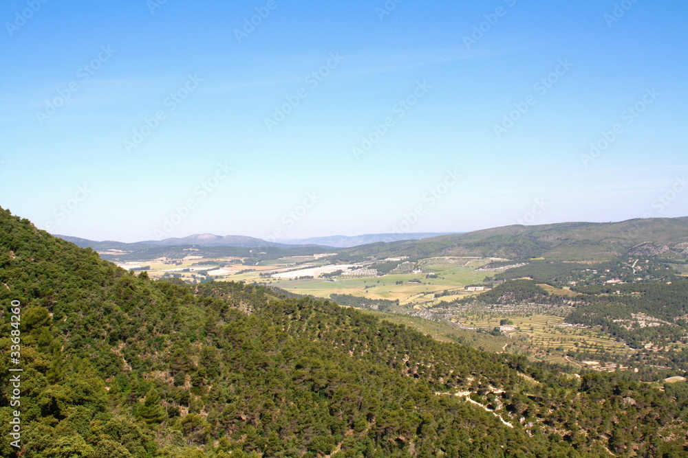 Fototapeta premium Valle de Polop entre Alcoy y Banyeres Alicante
