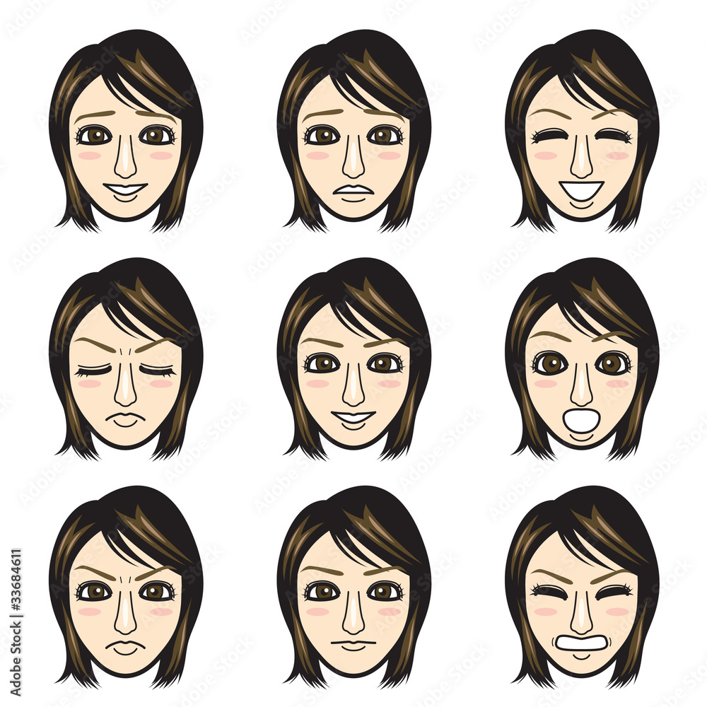 表情 女性 表情 女性