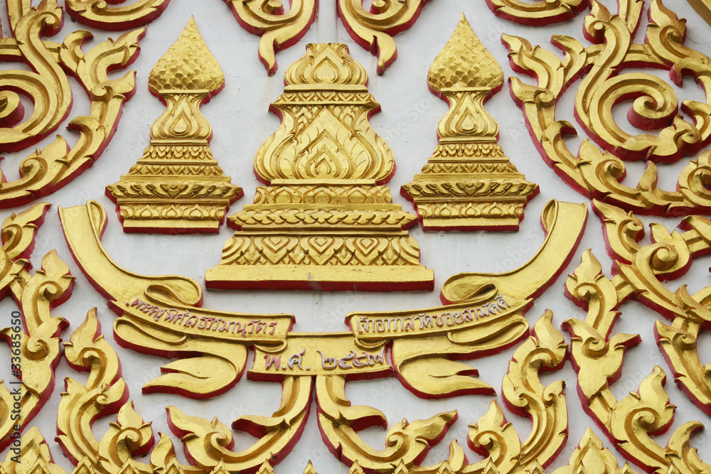Obraz premium Sculpture temple in Thailand.