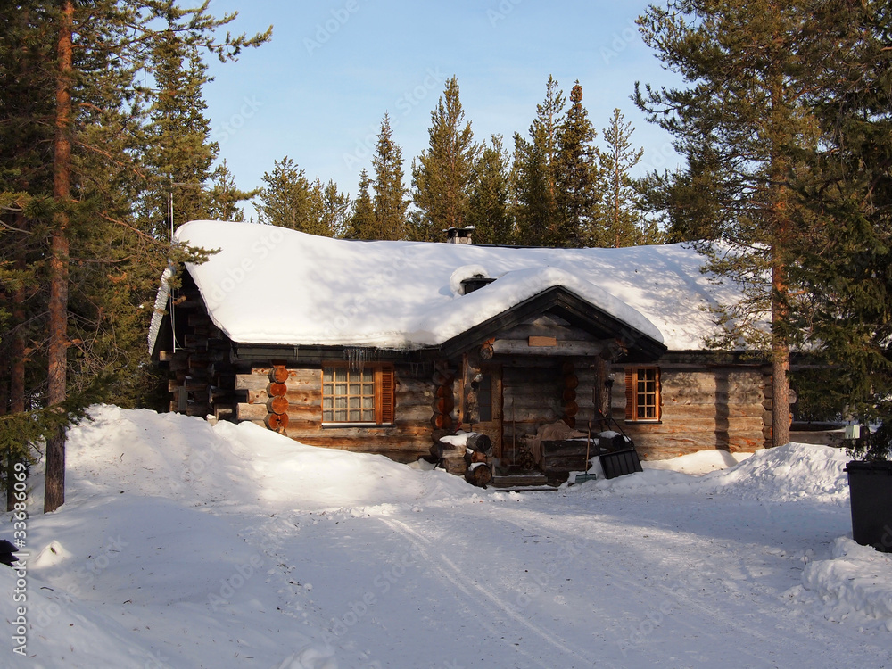 Snow-covered chalet Snow-covered chalet