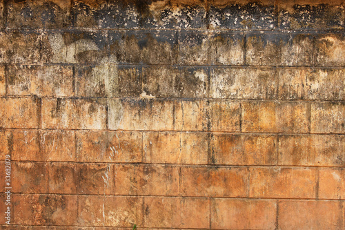 Old wall in Laos.