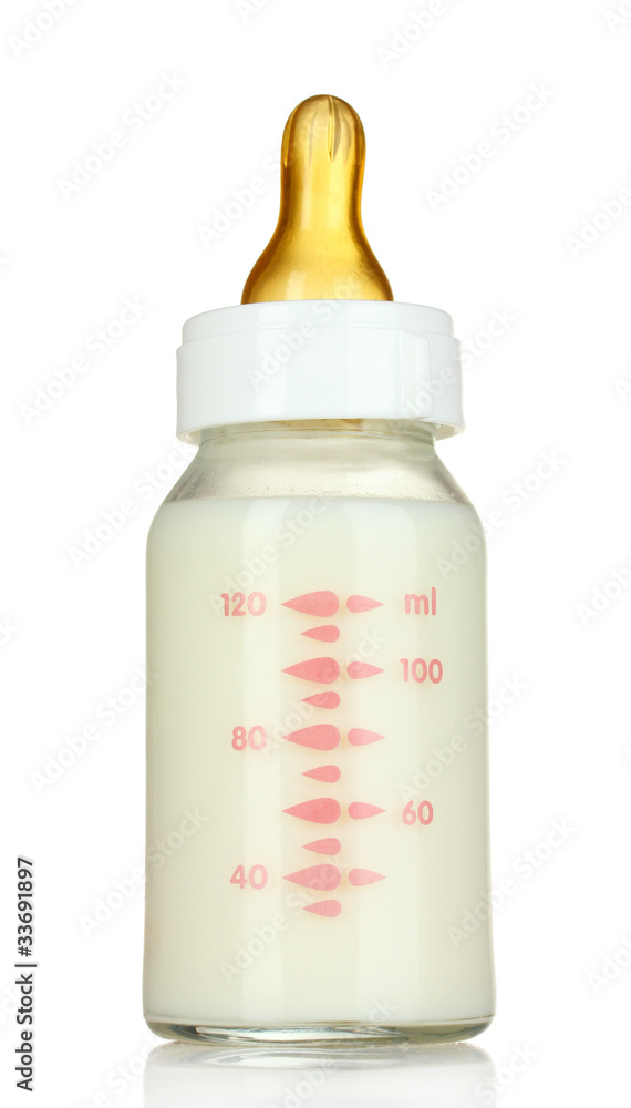 baby bottle isolated on white