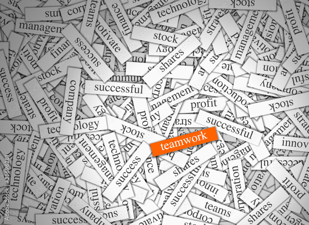 Magnetic Word Labels - Teamwork Magnetic Word Labels - Teamwork