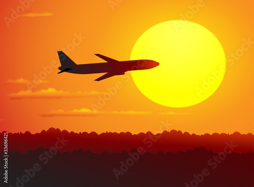 plane in the sky