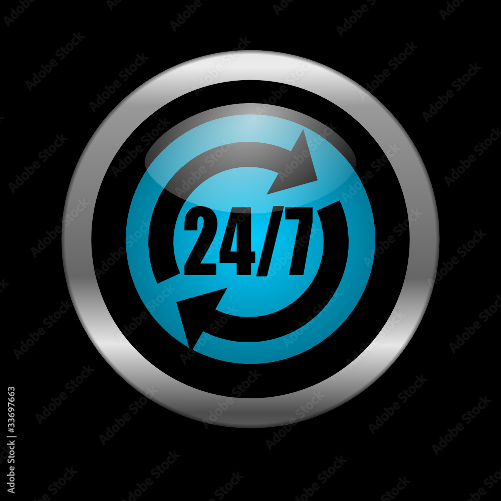 24/7 service icon 24/7 service icon