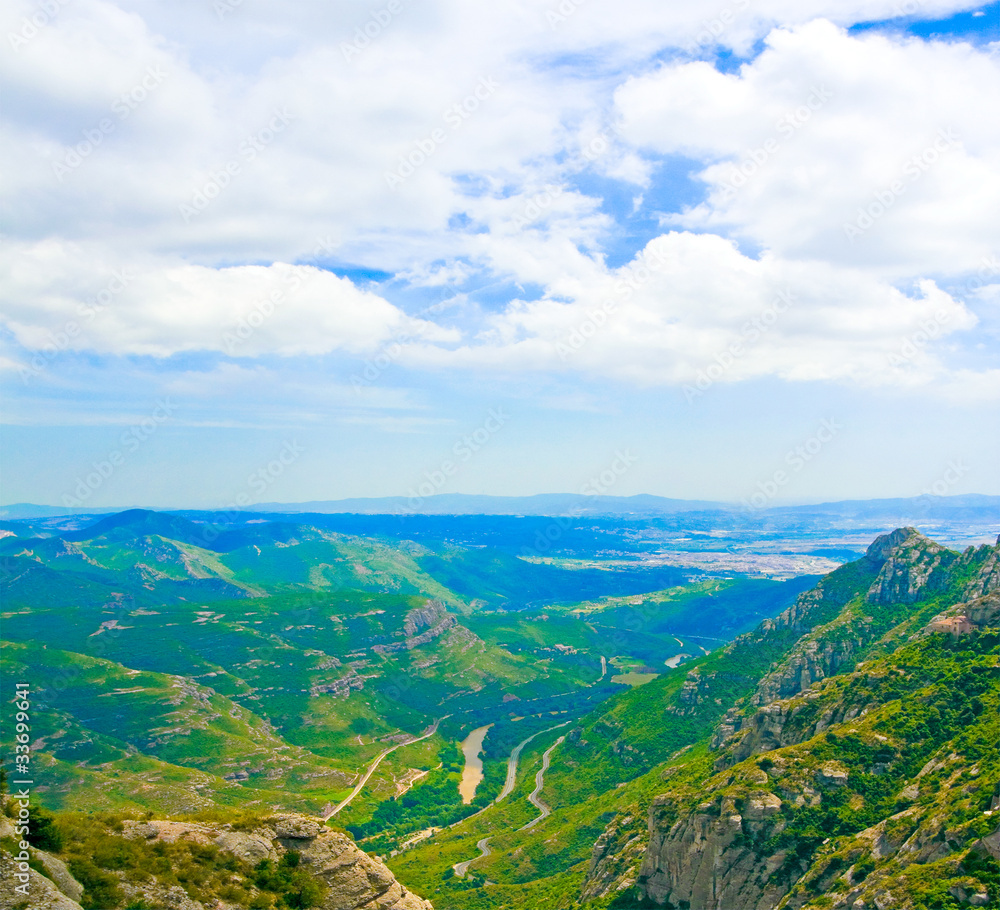 Fototapeta premium view from Montserrat