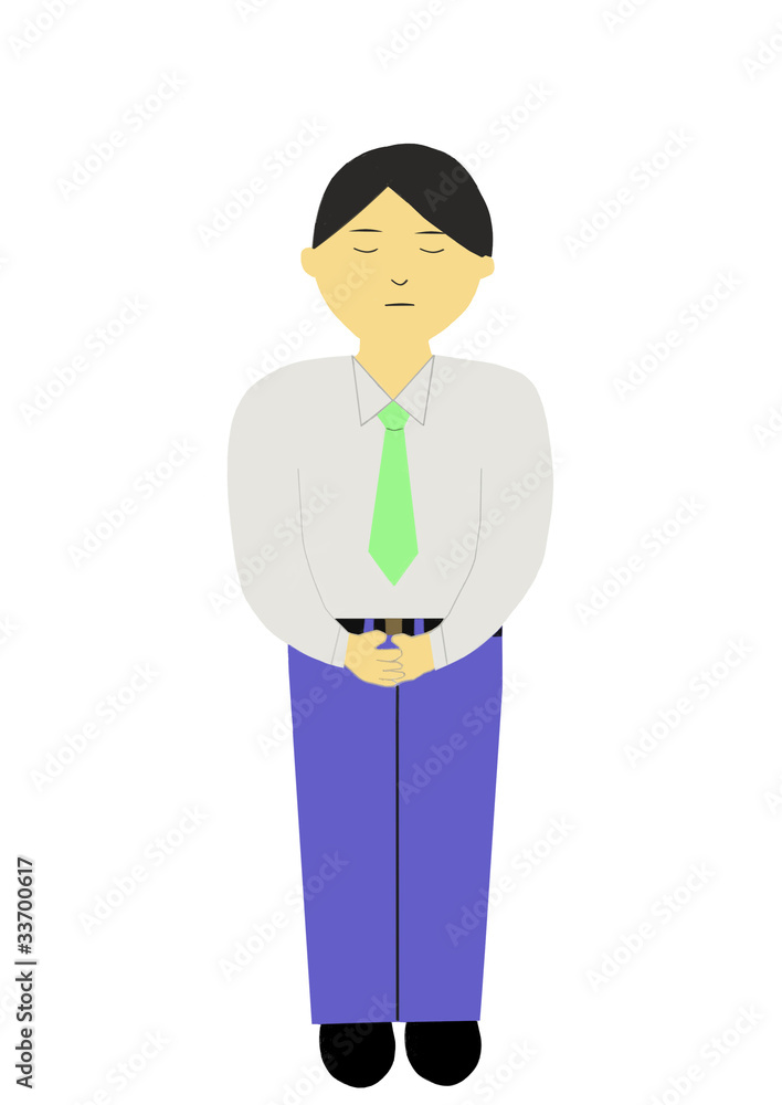 男性 イラスト 困った顔 Stock イラスト Adobe Stock