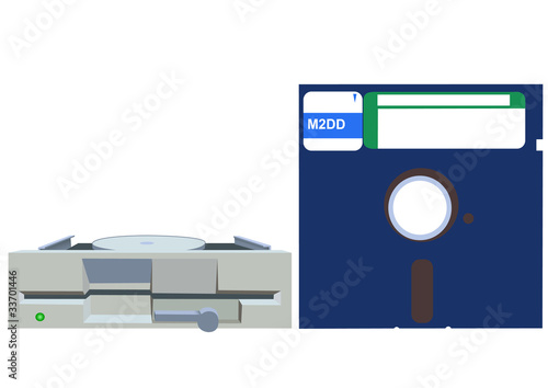 Old Floppy drive and Floppy disc