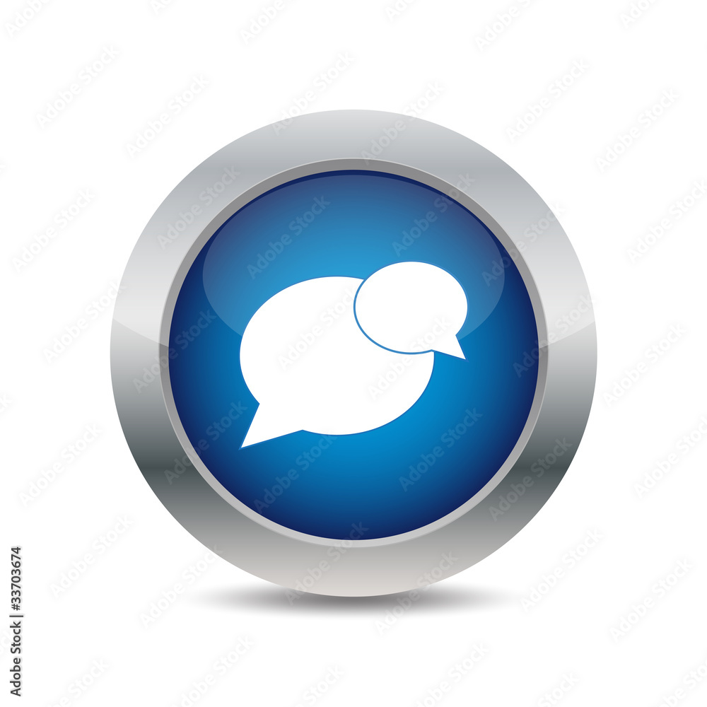 Blue conversation button Blue conversation button