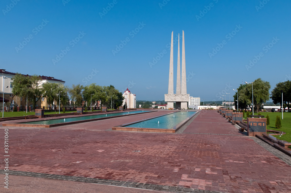 Belarus nice Vitebsk summer landscape view World war two victory Belarus nice Vitebsk summer landscape view World war two victory