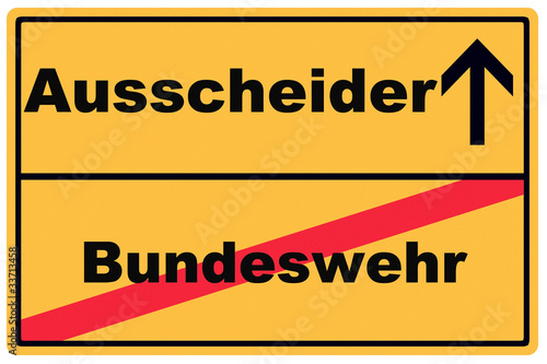 Schild Ausscheider Bundeswehr