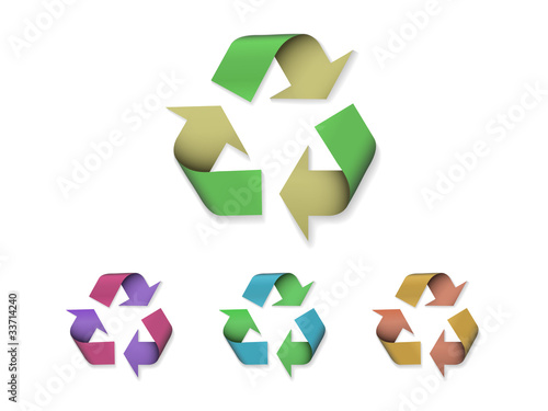 Symbole recyclage en couleurs