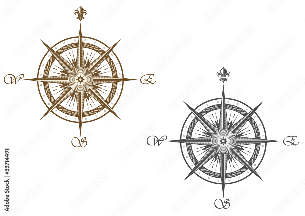 Obraz premium Medieval compass