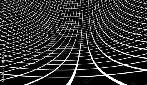Naklejka White grid on black