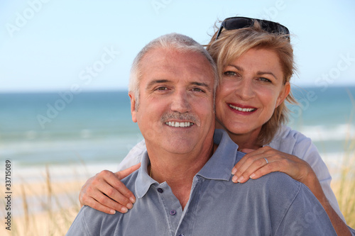 portrait of a couple on the beach