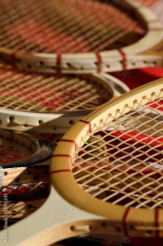 Wooden tennis racket