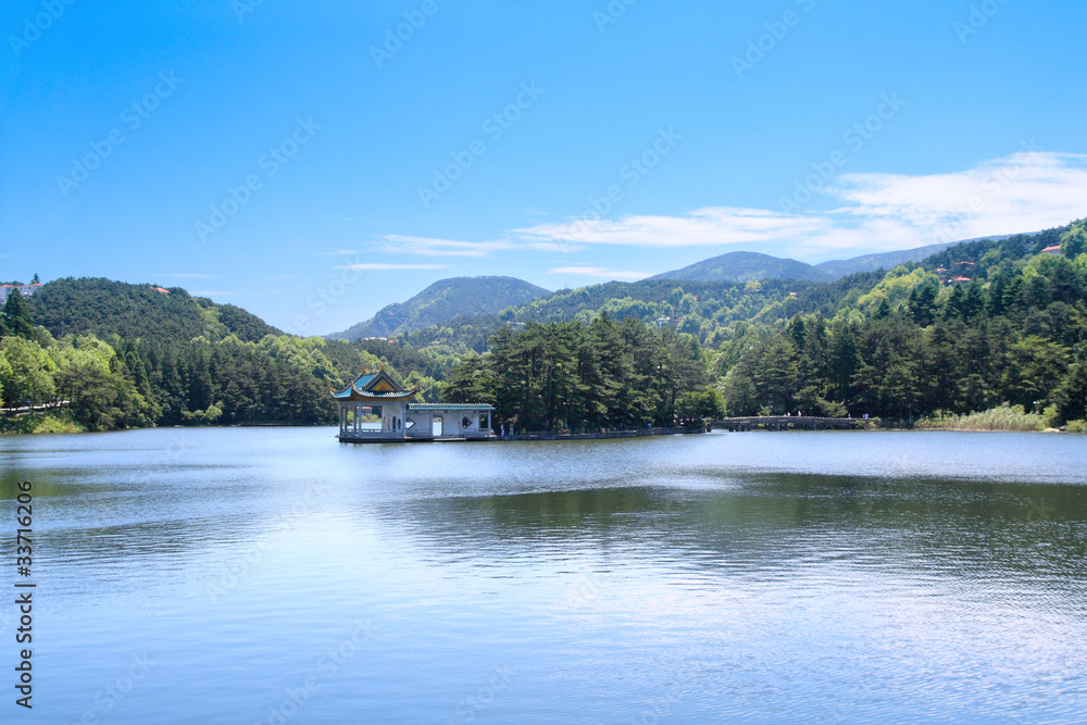 lake scenery at summer