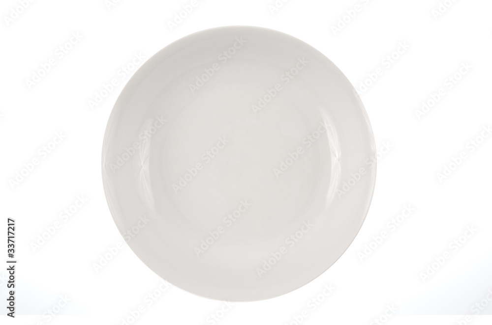 Empty white plate Empty white plate