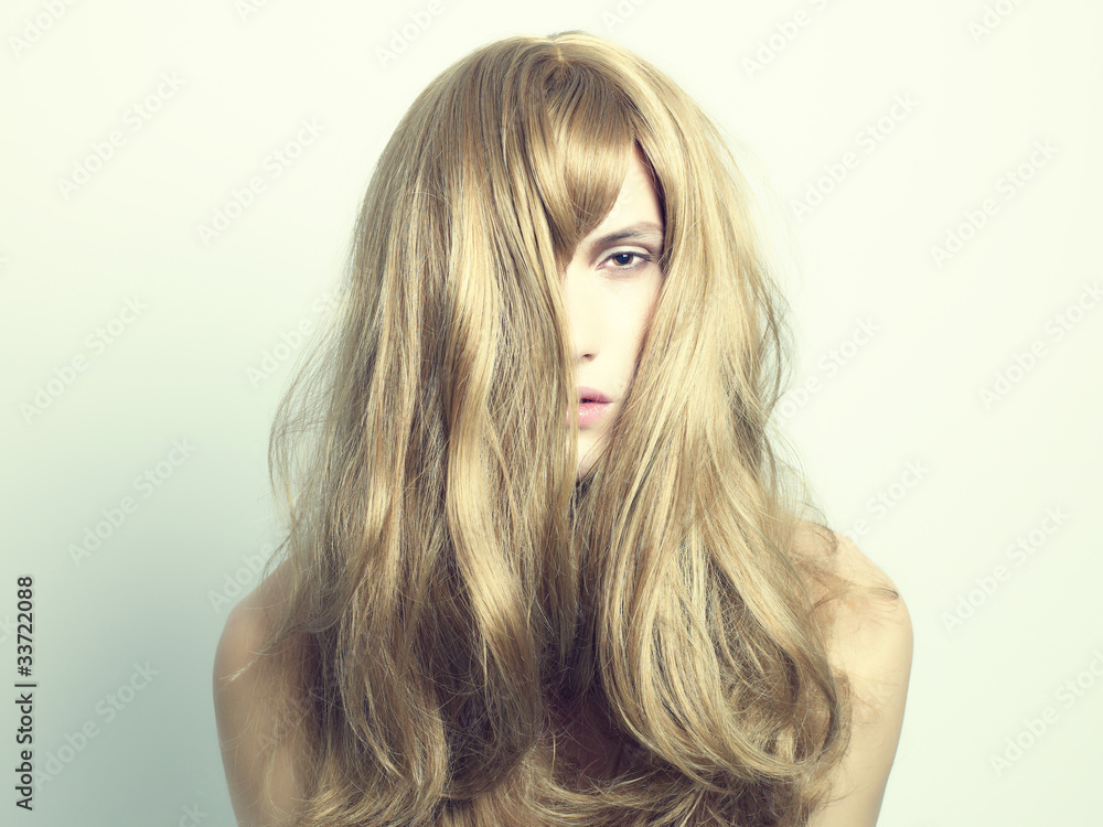 Fototapeta premium Beautiful woman with magnificent hair