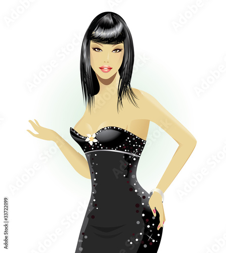 Beautiful Asian fashion woman