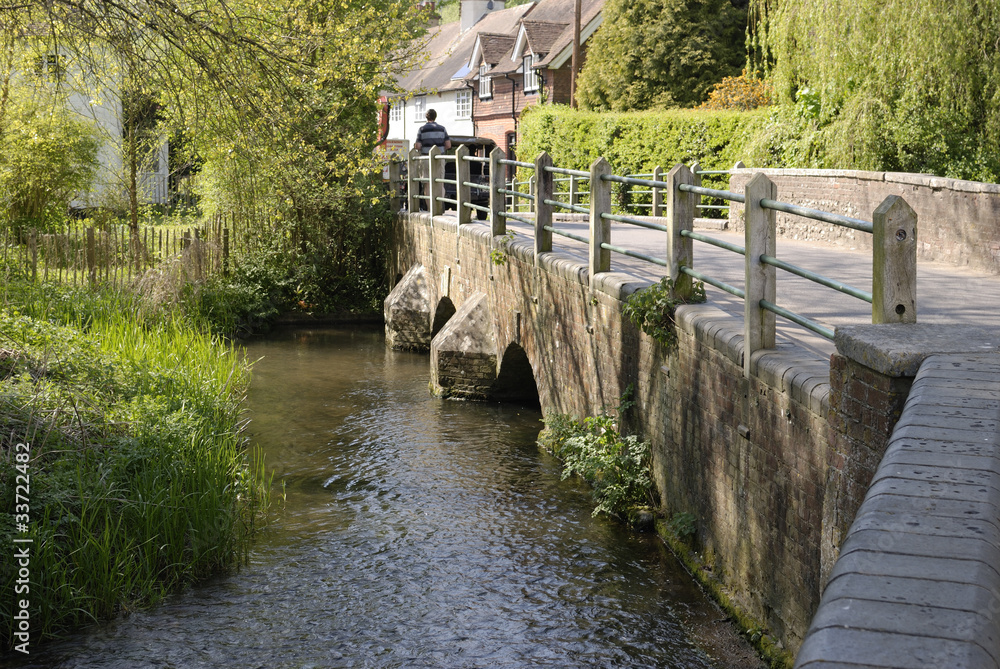 River Darent at Shoreham. Kent. England.