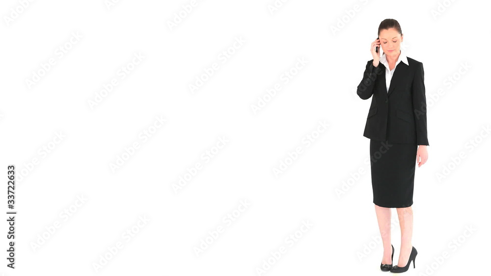 Cute businesswoman telephoning Cute businesswoman telephoning