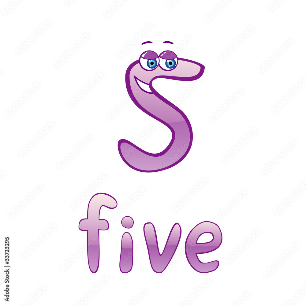 Fototapeta premium cute number five