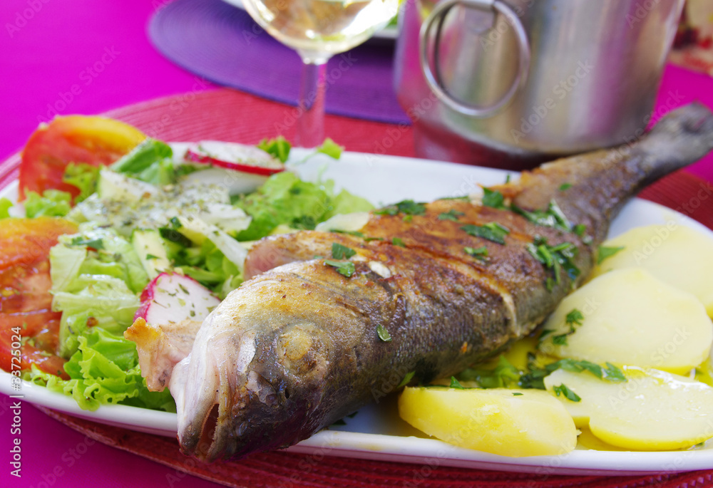 grilled bass grilled bass