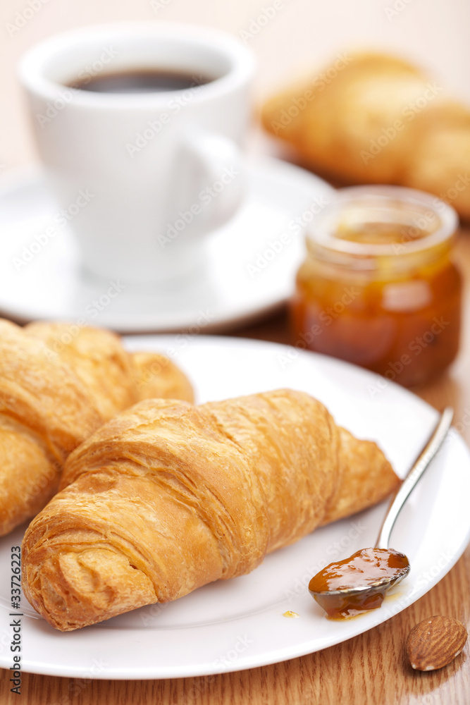croissant with jam for breakfast croissant with jam for breakfast