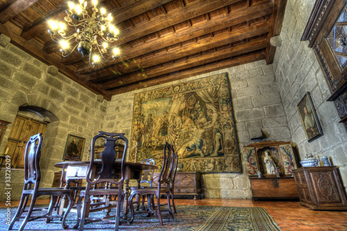 Dukes Palace of Bragança Interior, Guimarães, Portugal. photo