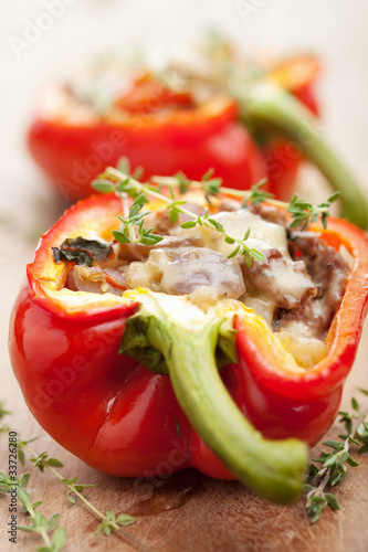 stuffed paprika with meat and vegetable