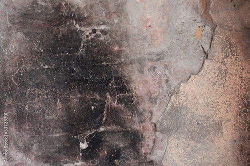 Close up of a  wall with soot and fire damages