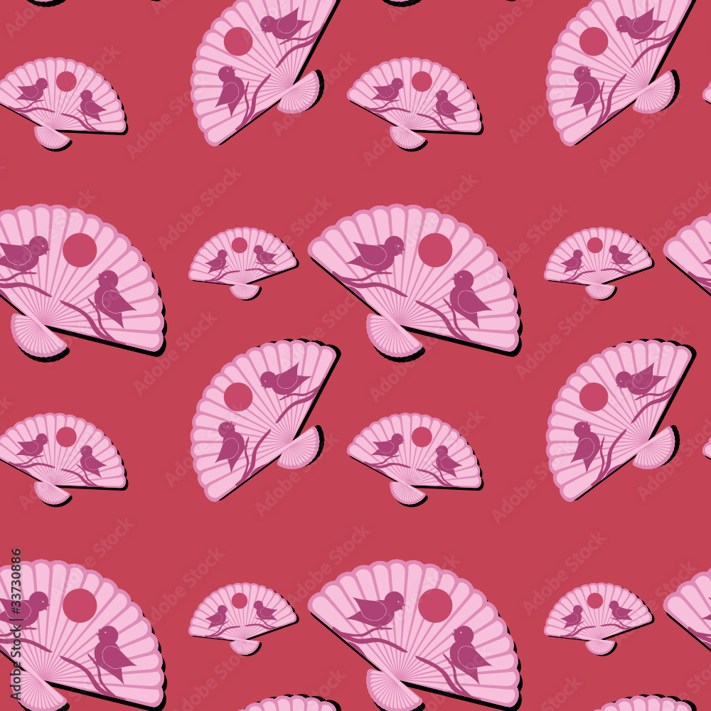 seamless background with fans seamless background with fans