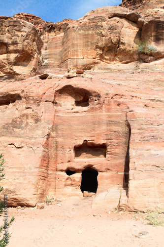 Tombs in Wadi al-Farasa valley, Petra photo