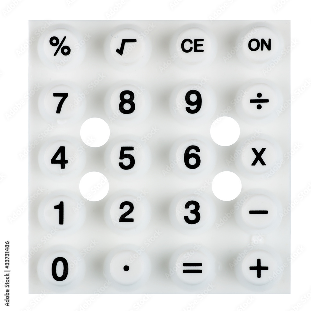 Plastic keypad detail - calculator