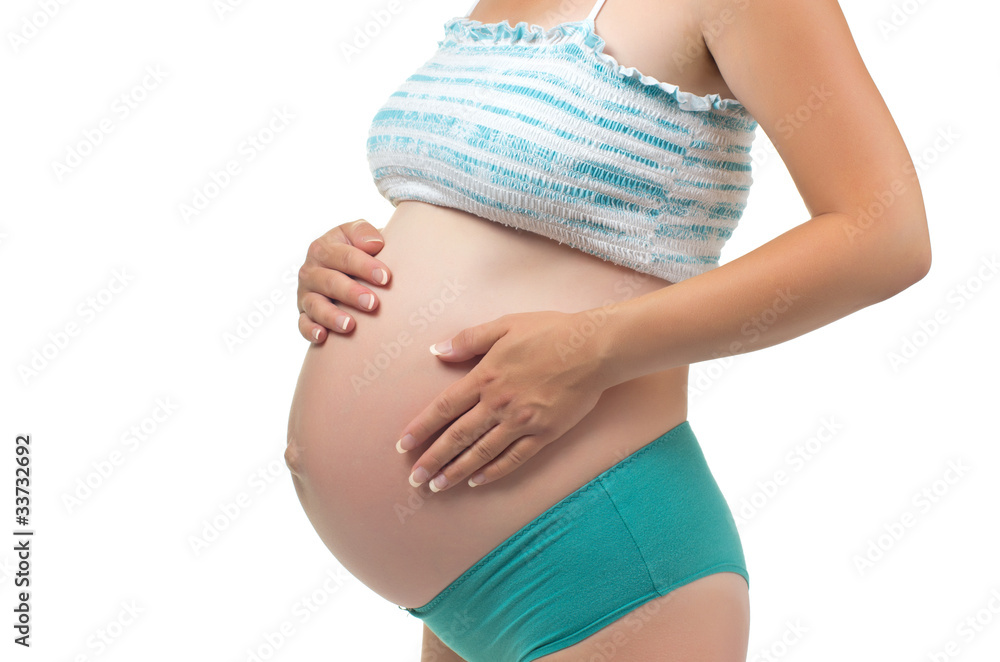Beautiful pregnant belly in the hands of woman. Beautiful pregnant belly in the hands of woman.