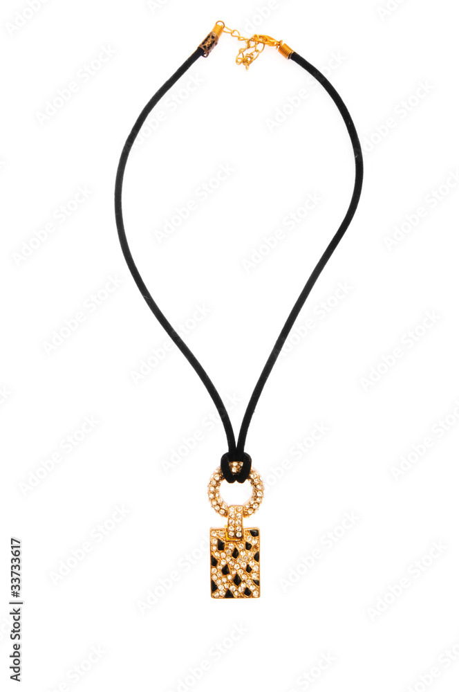 Elegant necklace isolated on the white background Elegant necklace isolated on the white background