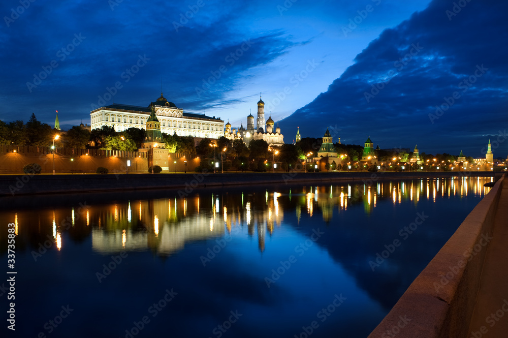 Russia Kremlin and river in the Moscow city