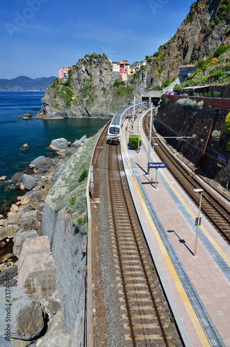 Obraz na płótnie Manarola train station, Cinque Terre w salonie