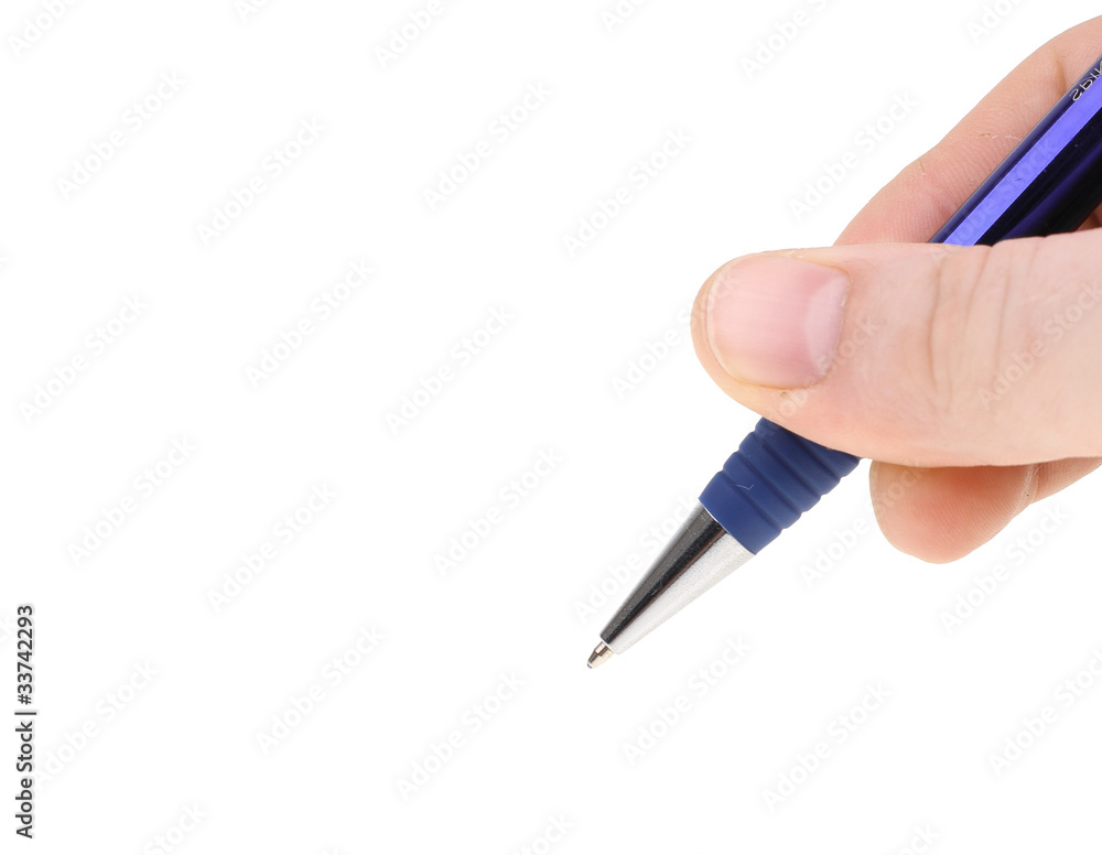 Beim Schreiben / Kugelschreiber / Vorlage Beim Schreiben / Kugelschreiber / Vorlage