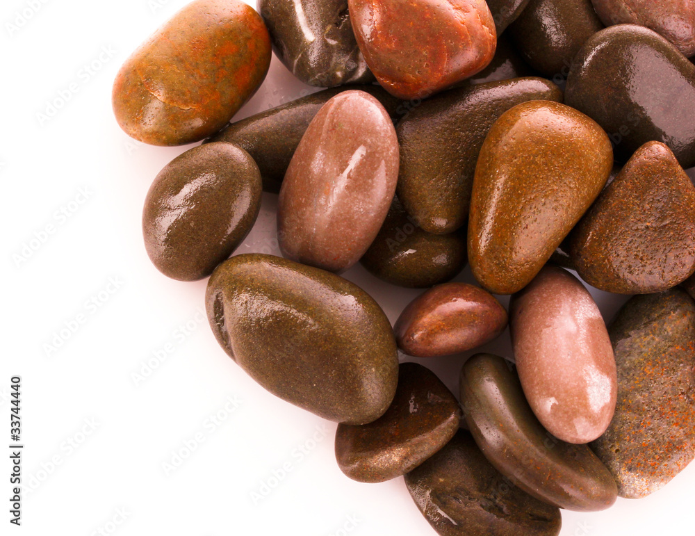 Pebble stones isolated on white Pebble stones isolated on white