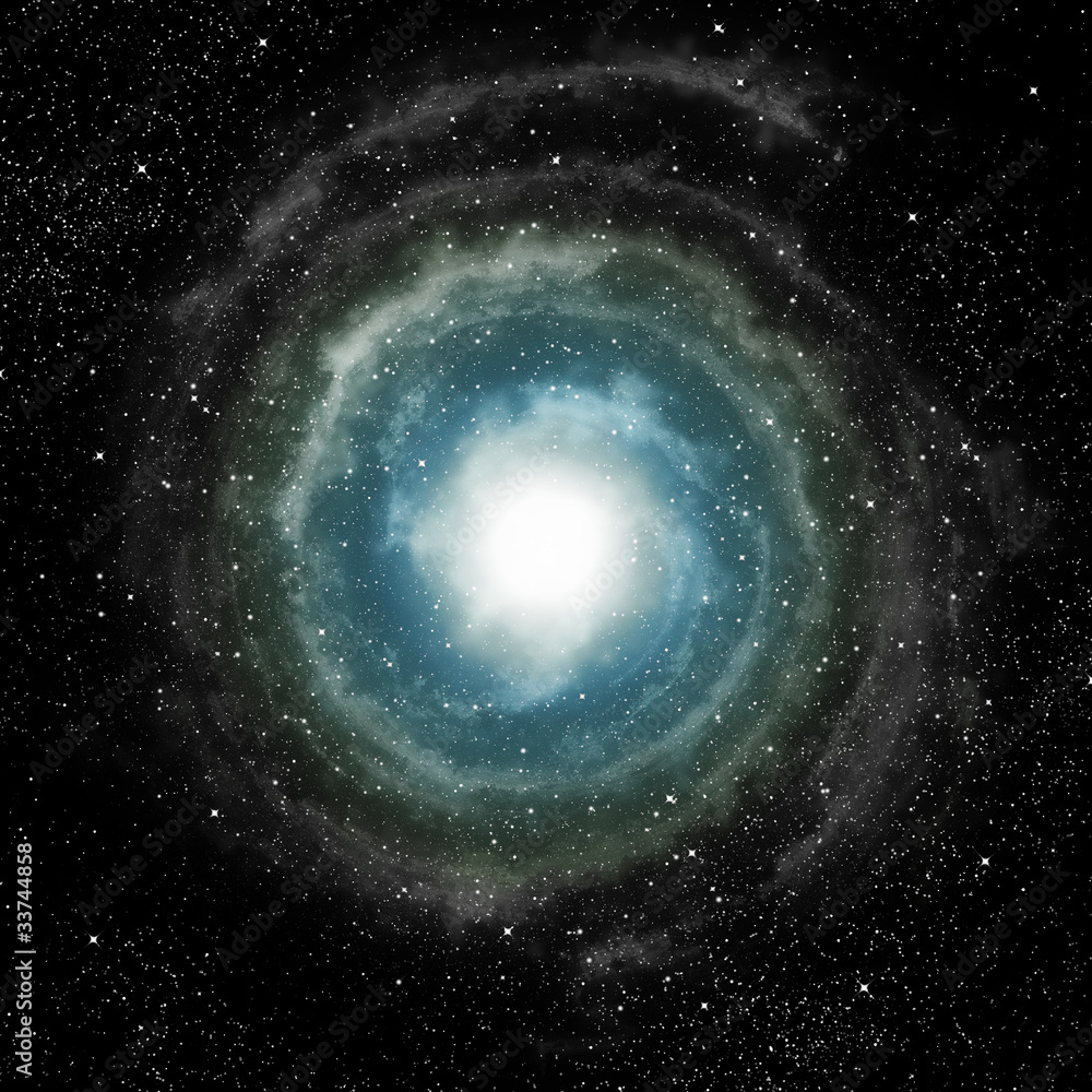 spiral galaxy in deep outer space