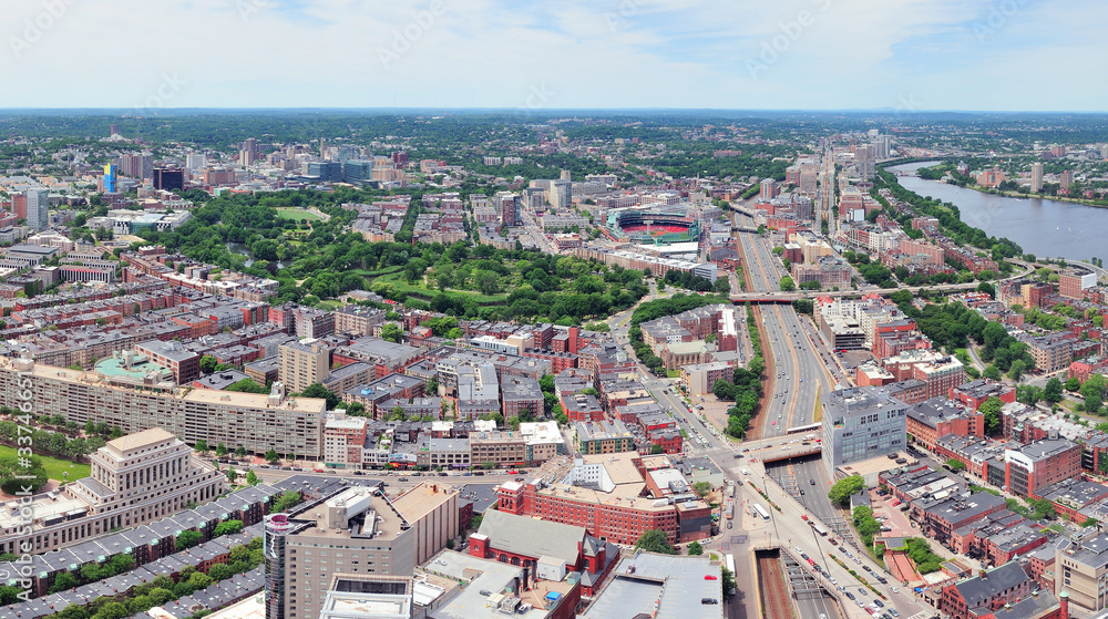 Obraz premium Boston city aerial