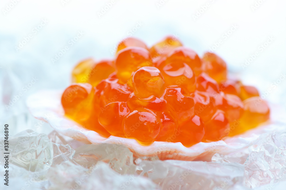 Salmon caviar in shell Salmon caviar in shell