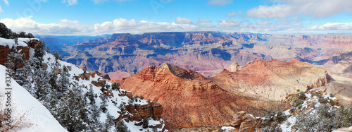 Grand Canyon panorama view in winter