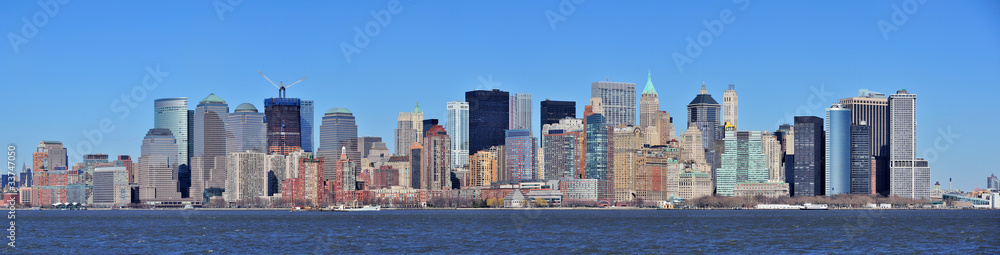 New York City Manhattan downtown panorama